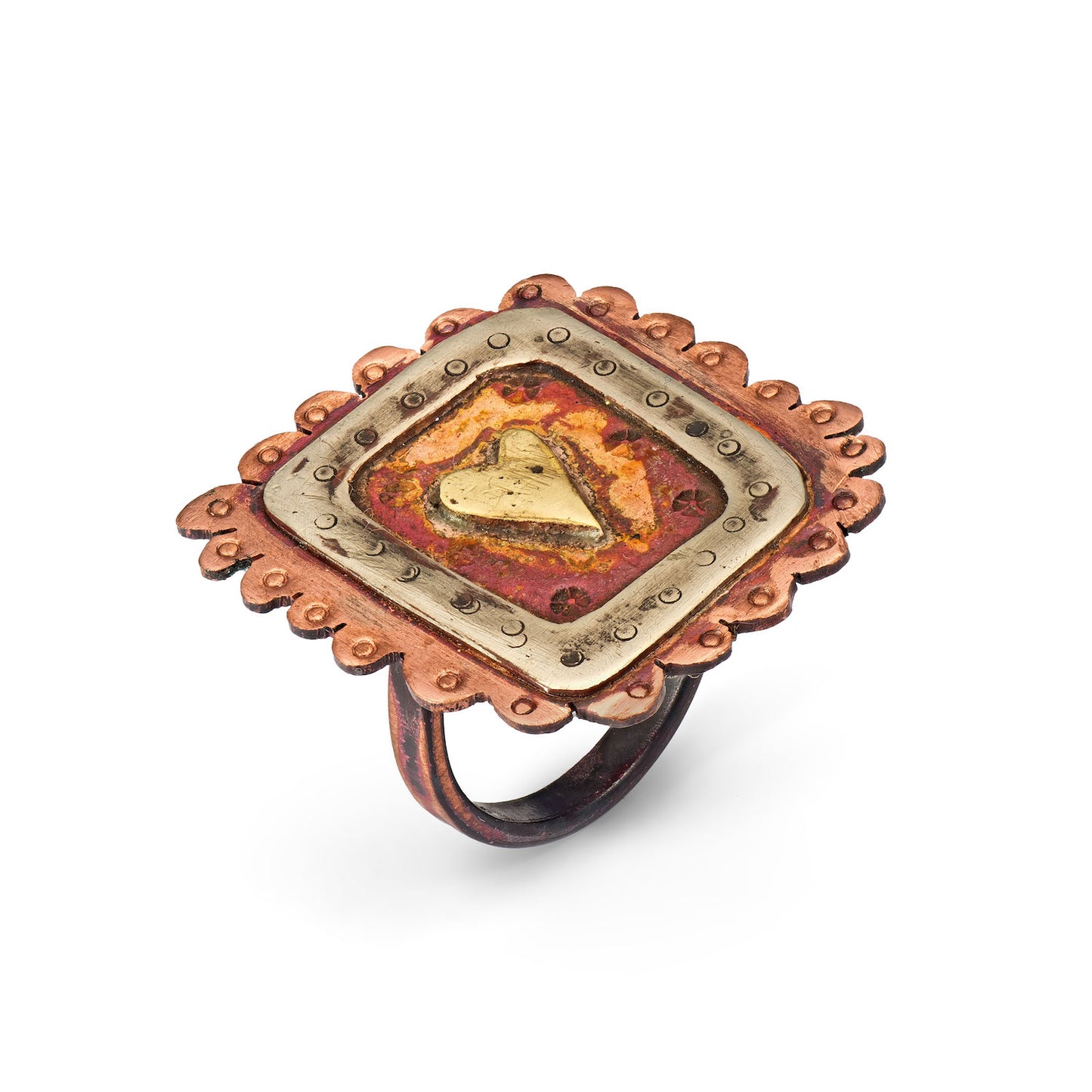 Framed Heart Ring (Size O)