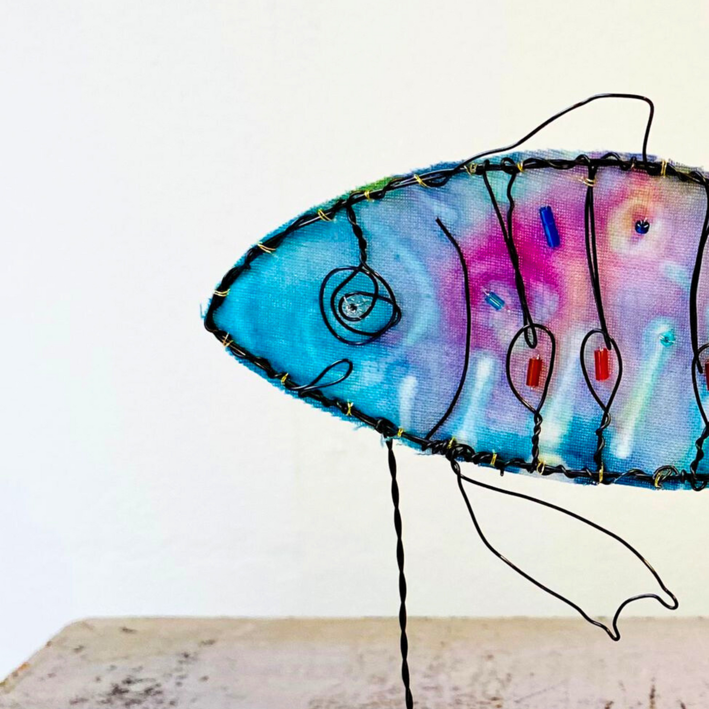 Medium Blue Fish Sculpture