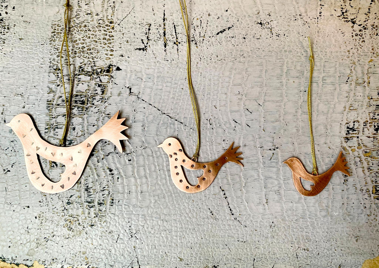 Copper and Brass Lovebirds Mobile