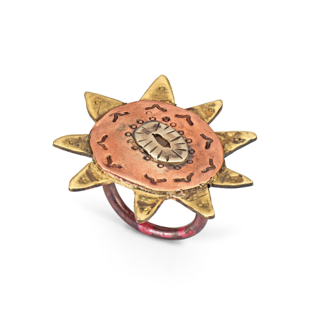 Sea Anemone Ring - Nickel Silver body