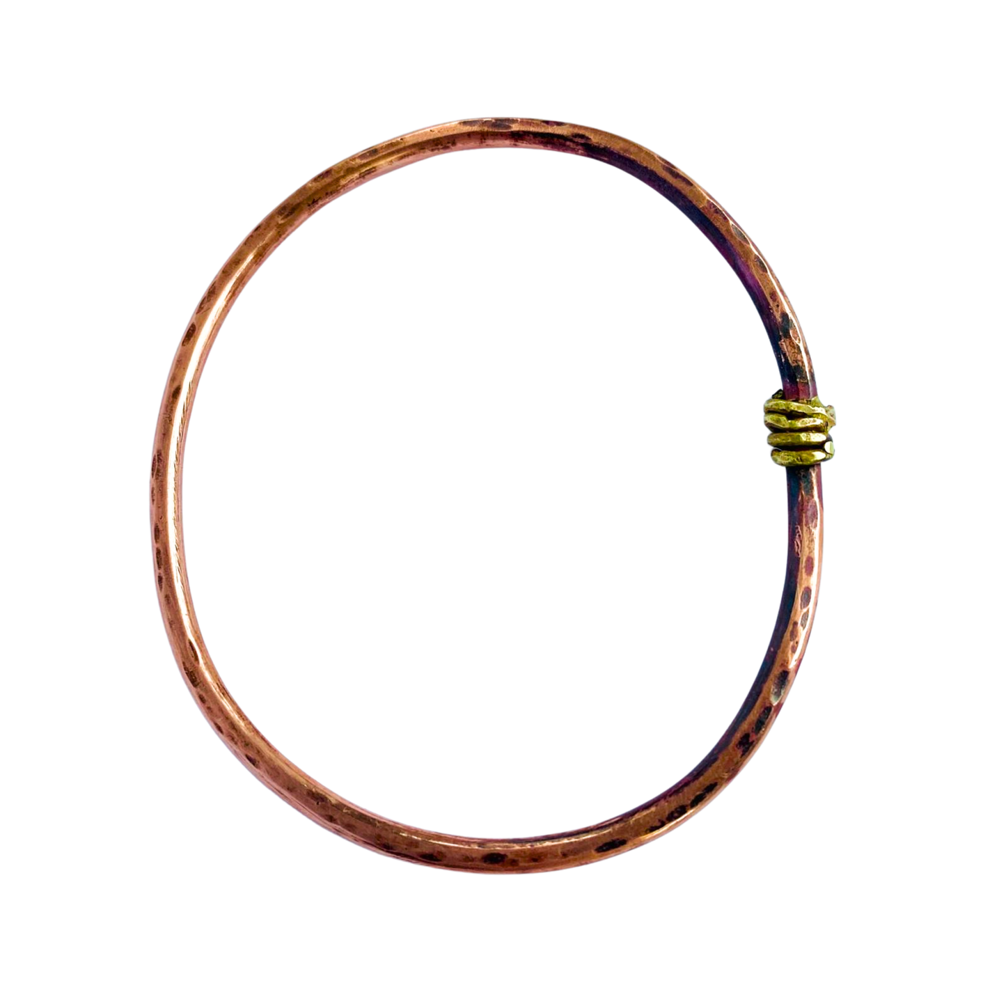 Tideline Copper & Brass Bangle - Textured and Patinated Jewellery Size S/M - Made to Order Item