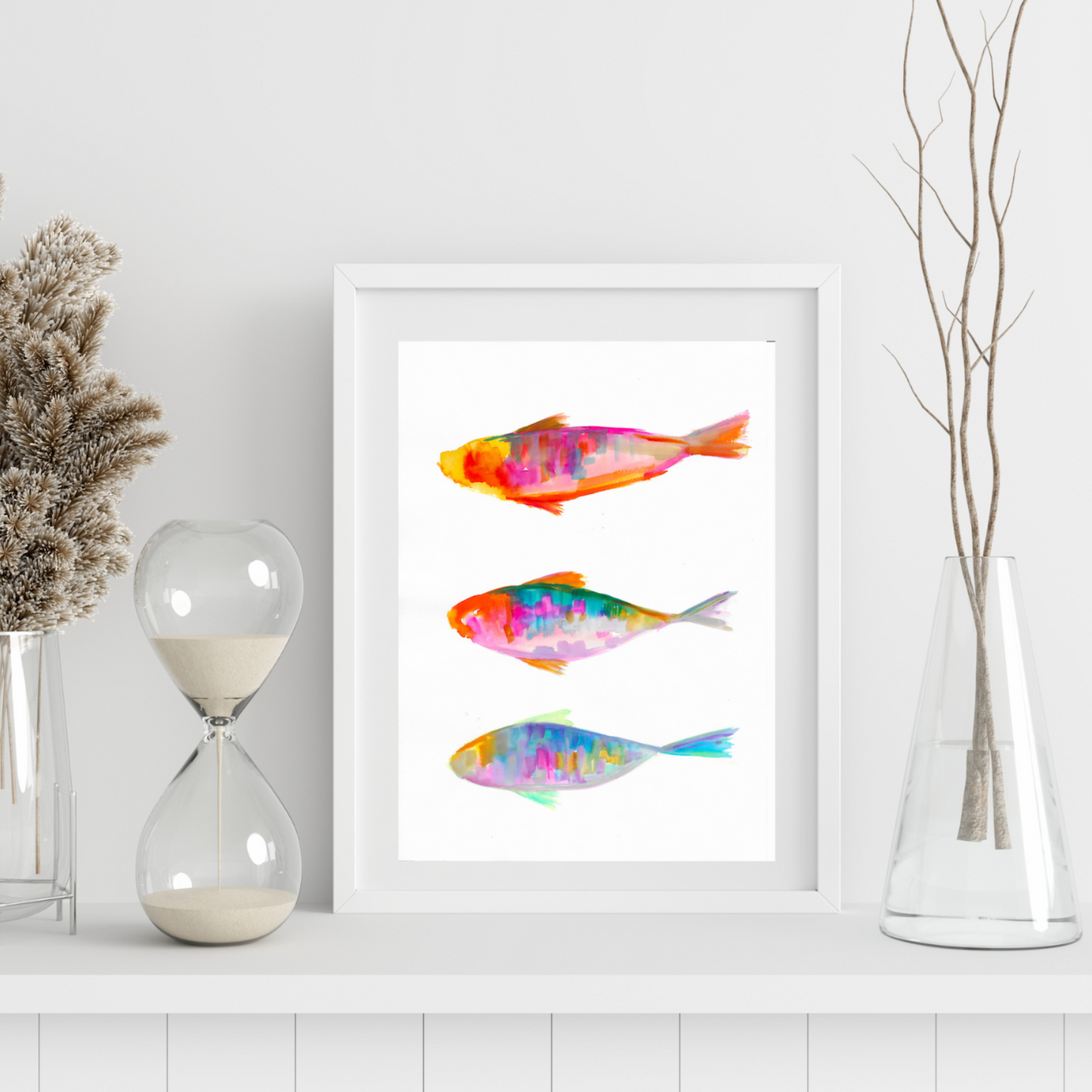 'Trio of Fish'. A4 Limited Edition Print - Made to Order