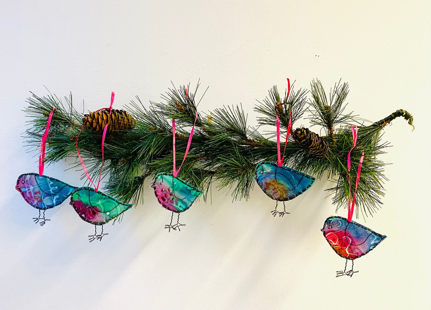 Wire & Batik Robin Decoration - Multi