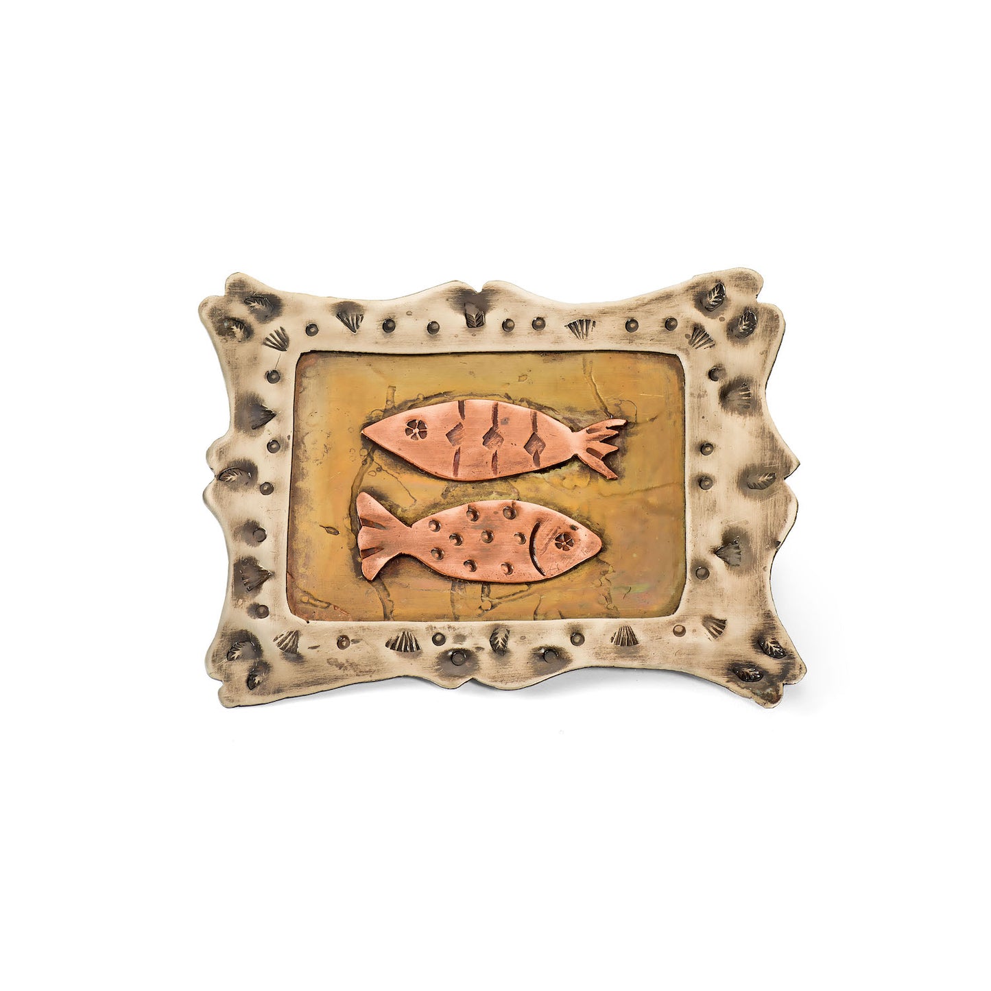 This Way & That Fish Brooch – Handcrafted Statement Pin in Nickel Silver, Copper & Brass