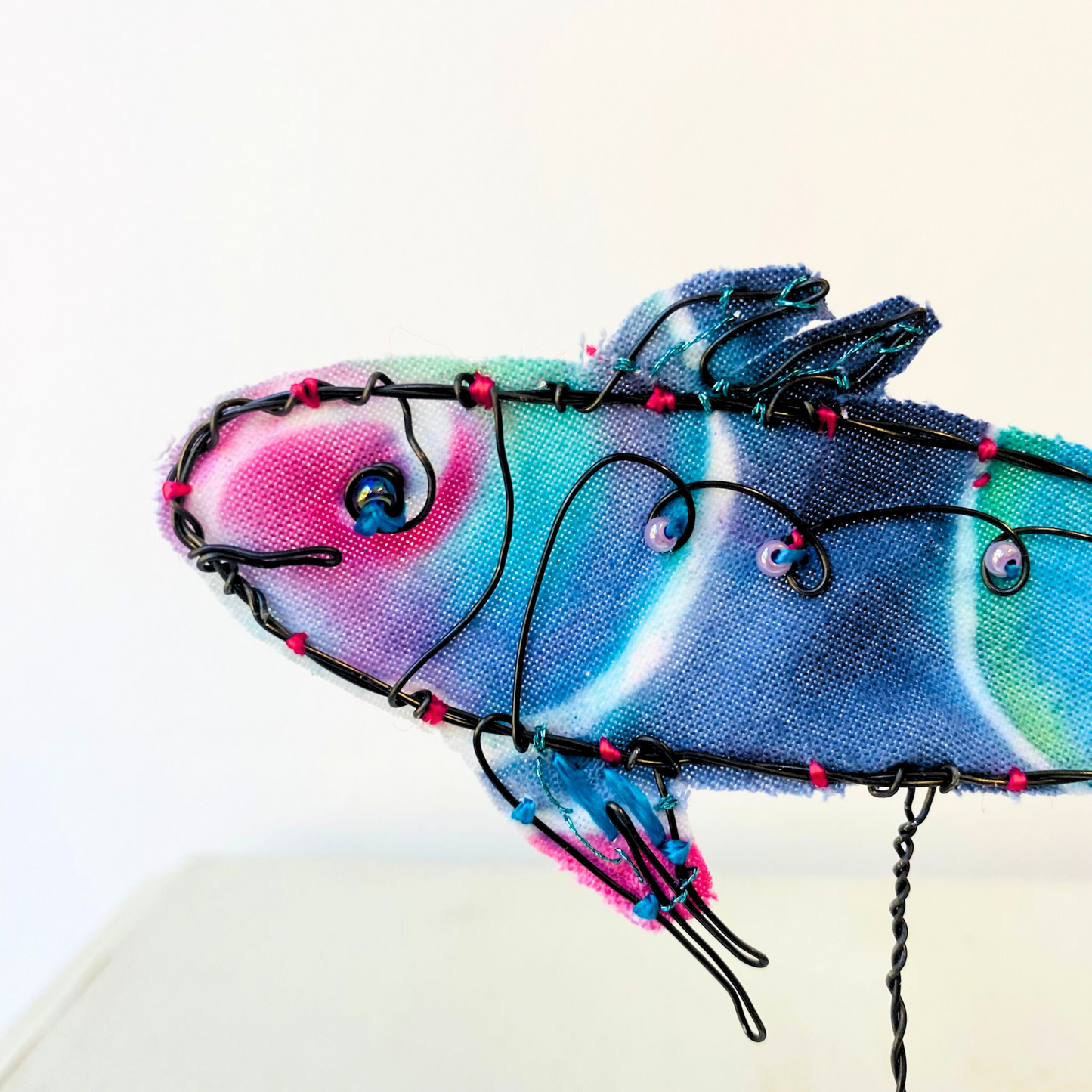 Wire and Textile Sardine Sculpture