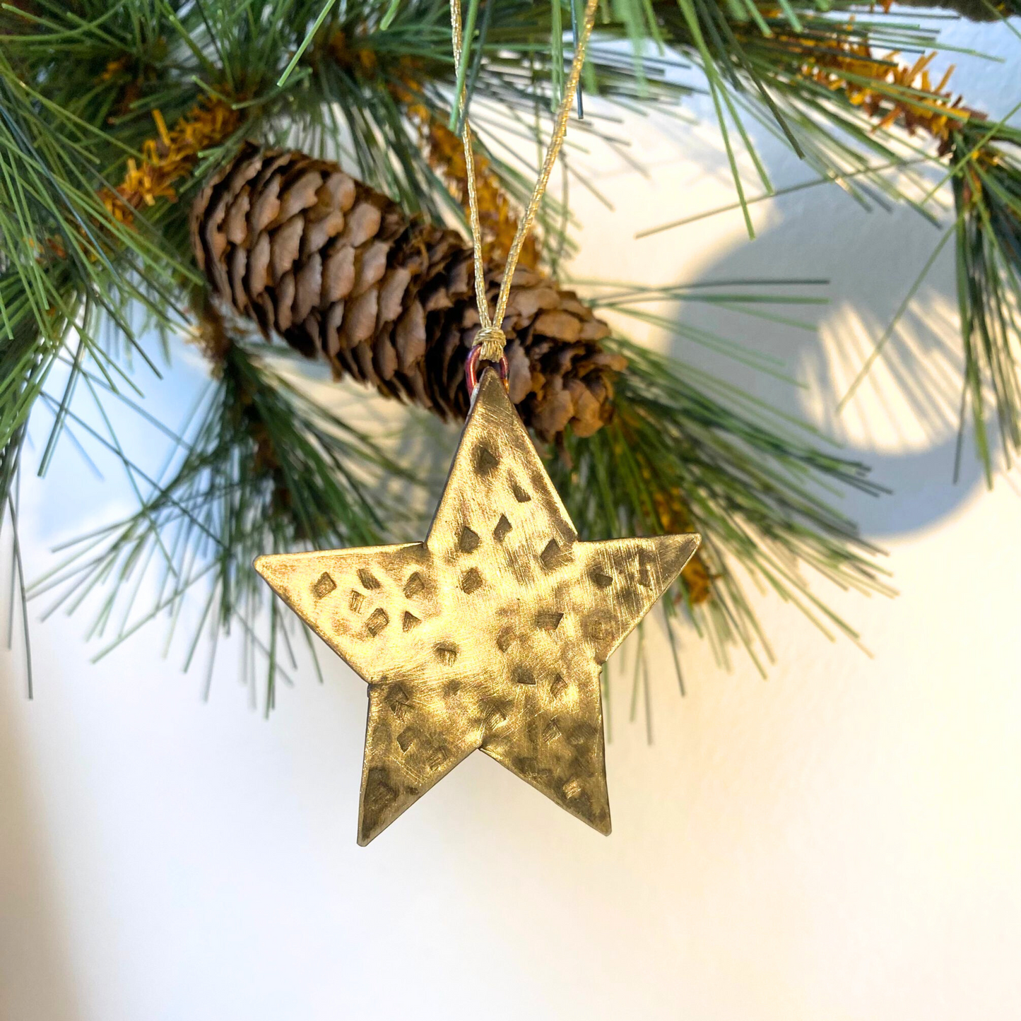 Planished Nickel Silver Star Decoration