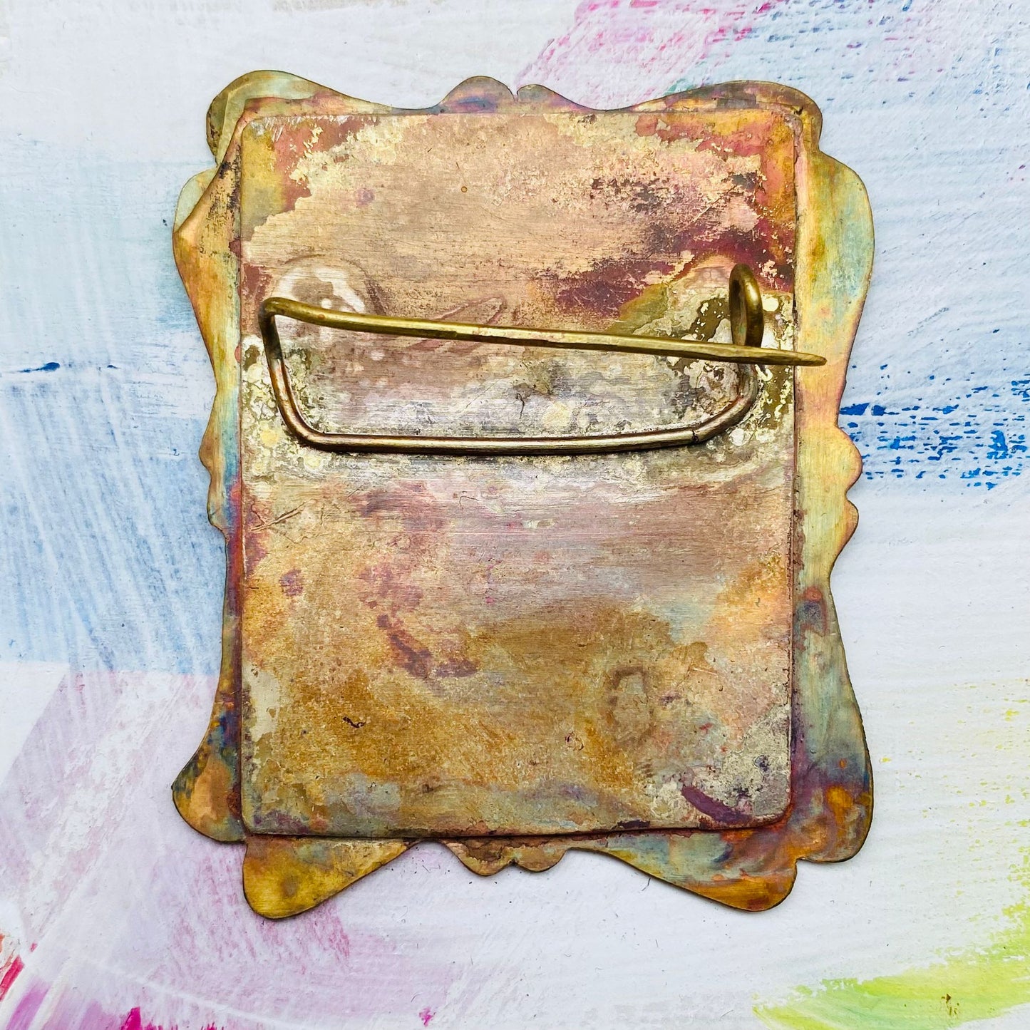 Trio of Fish Brooch – Handcrafted Statement Pin in Nickel Silver, Copper & Brass - Made to Order Item