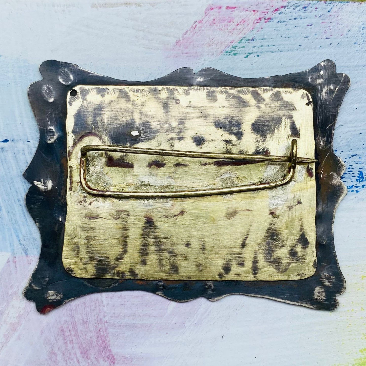 This Way & That Fish Brooch – Handcrafted Statement Pin in Nickel Silver, Copper & Brass