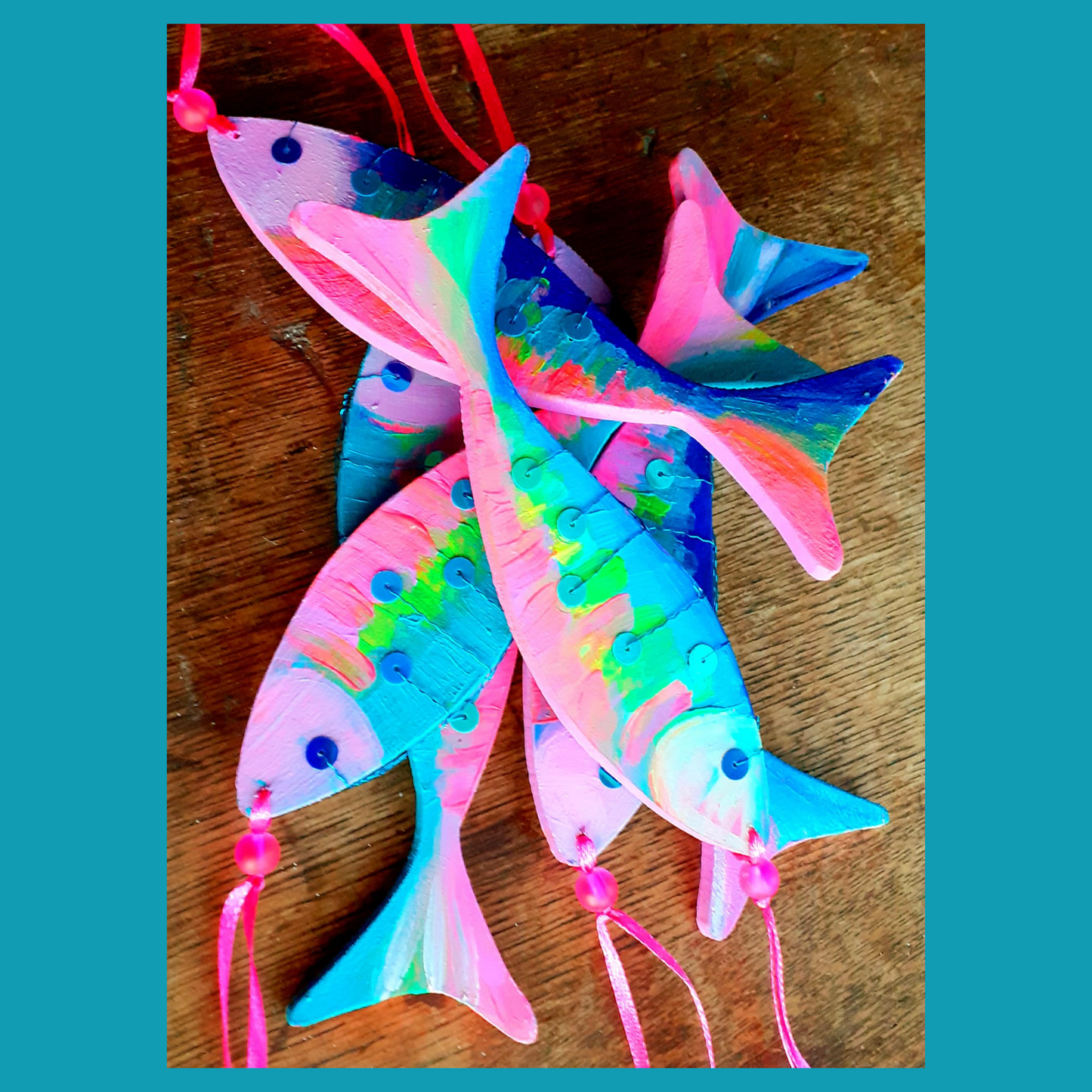 Wooden Fish Decorations - Small.
